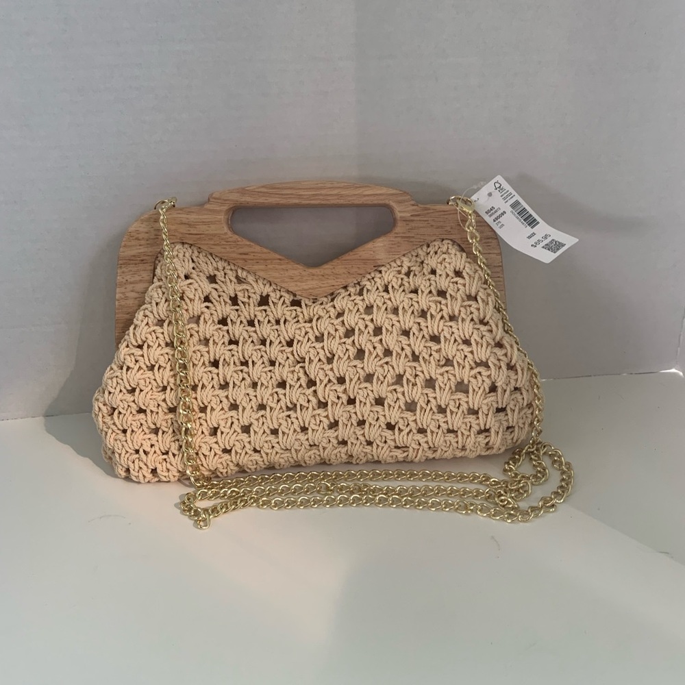 Woven Rope Framed Clutch